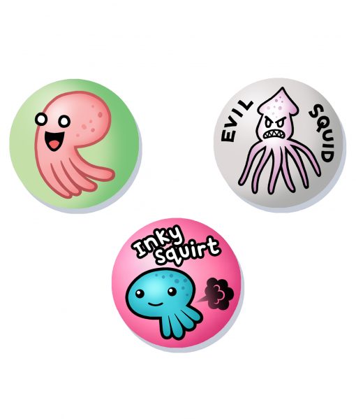 tentacles cute and creepy badges
