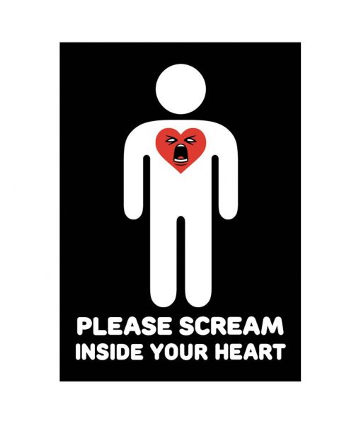 scream in your heart vinyl sticker