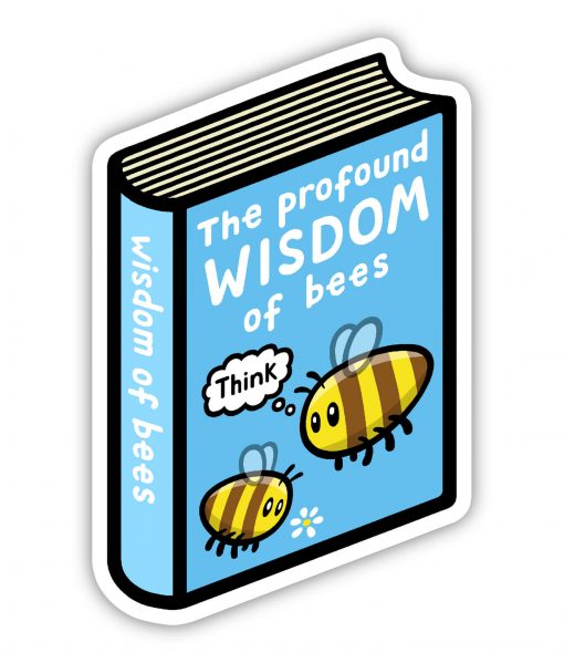 Wisdom of Bees bespoke shaped vinyl sticker.