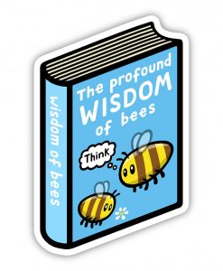 Wisdom of bees Book Acrylic pin badge