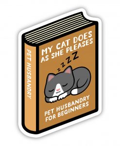 Cat husbandry Book Acrylic pin badge