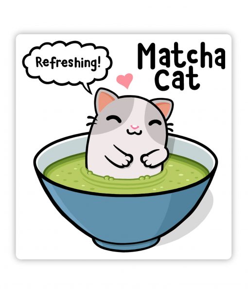 matcha cat sticker