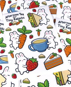bunny A5 vinyl sticker sheet photo