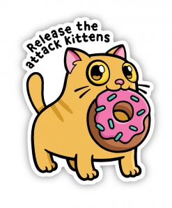 doughnut cat bespoke vinyl sticker