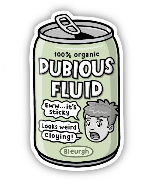 Dubious Fluid drink vinyl sticker