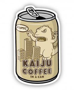 Kaiju Coffee drink vinyl sticker