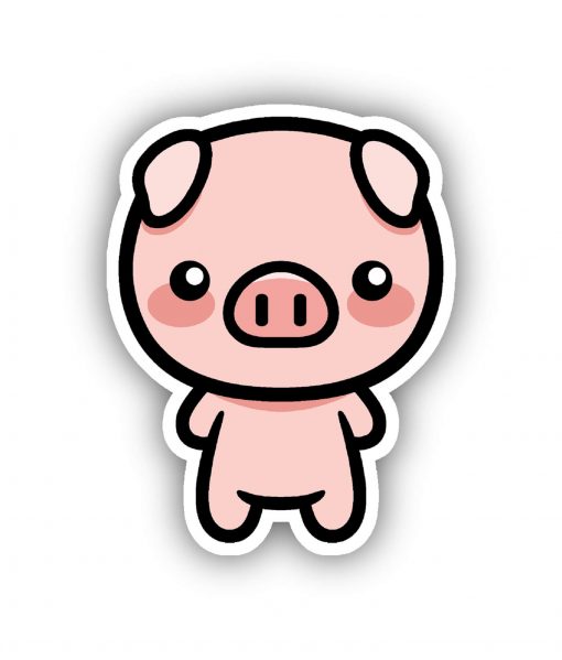 pig Acrylic pin badge double sided